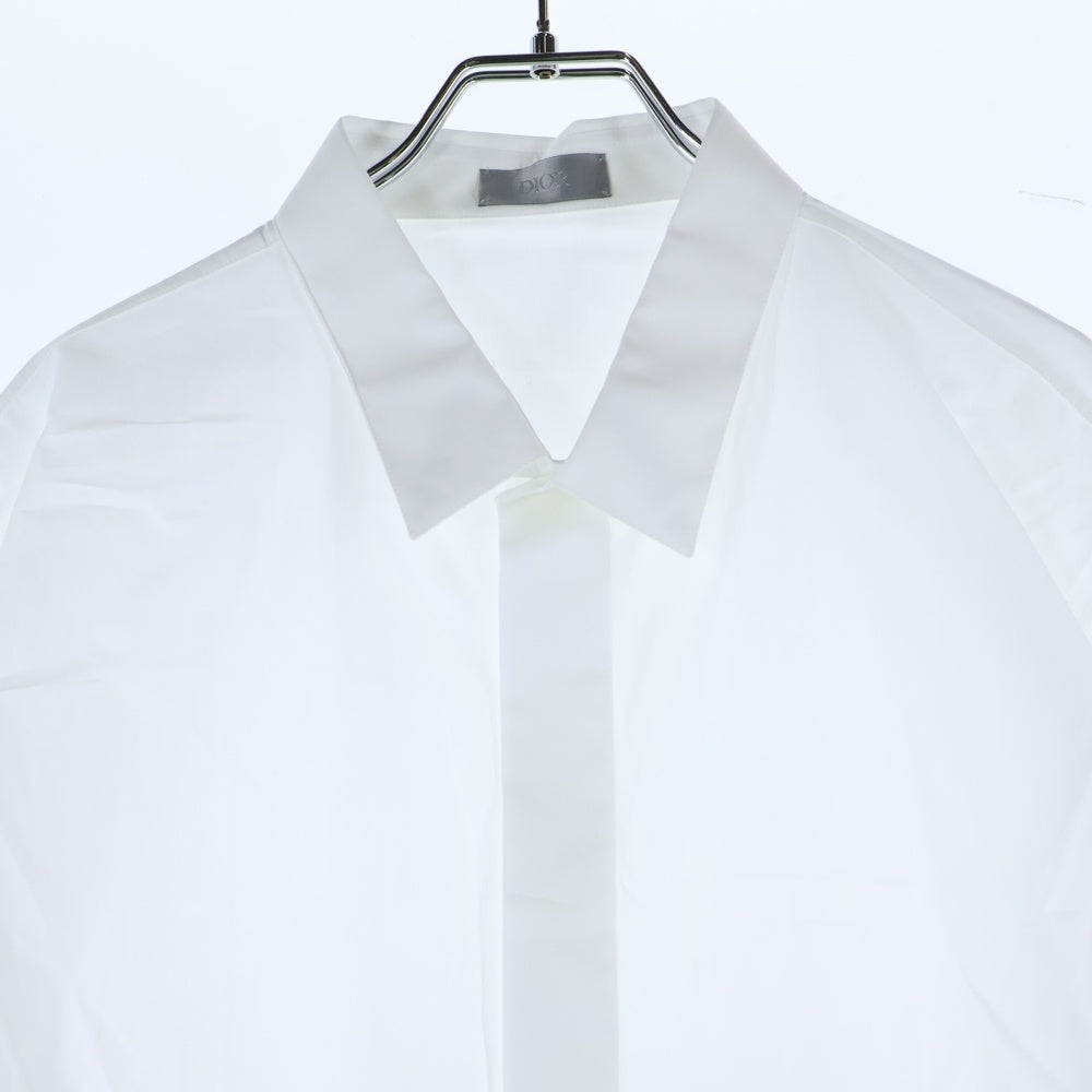 DIOR(ディオール) 17SS BEE ロゴ刺繍 比翼ボタン 長袖シャツ ホワイト