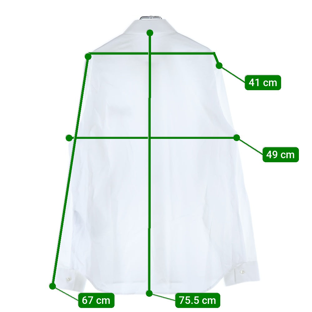 DIOR(ディオール) ×Peter Doig ピータードイグ ロゴ刺繍 比翼ボタン 長袖シャツ ホワイト 143C595B1581