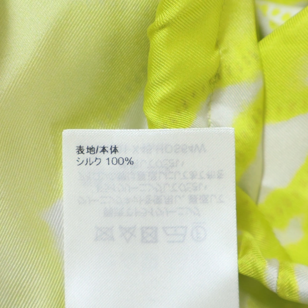 LOUIS VUITTON(ルイヴィトン) 23SS モノグラムフラワー シボリ 総柄 シルク ドローストリング 半袖 シャツ イエロー RM231 X45 HOS64W レディース