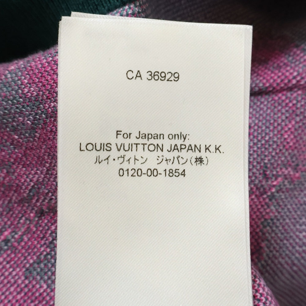 LOUIS VUITTON(ルイヴィトン) 23AW グラフィック ロゴ ジャガード プルオーバー パーカー フーディー グリーン/ピンク RM232M ZLW HPN33W レディース