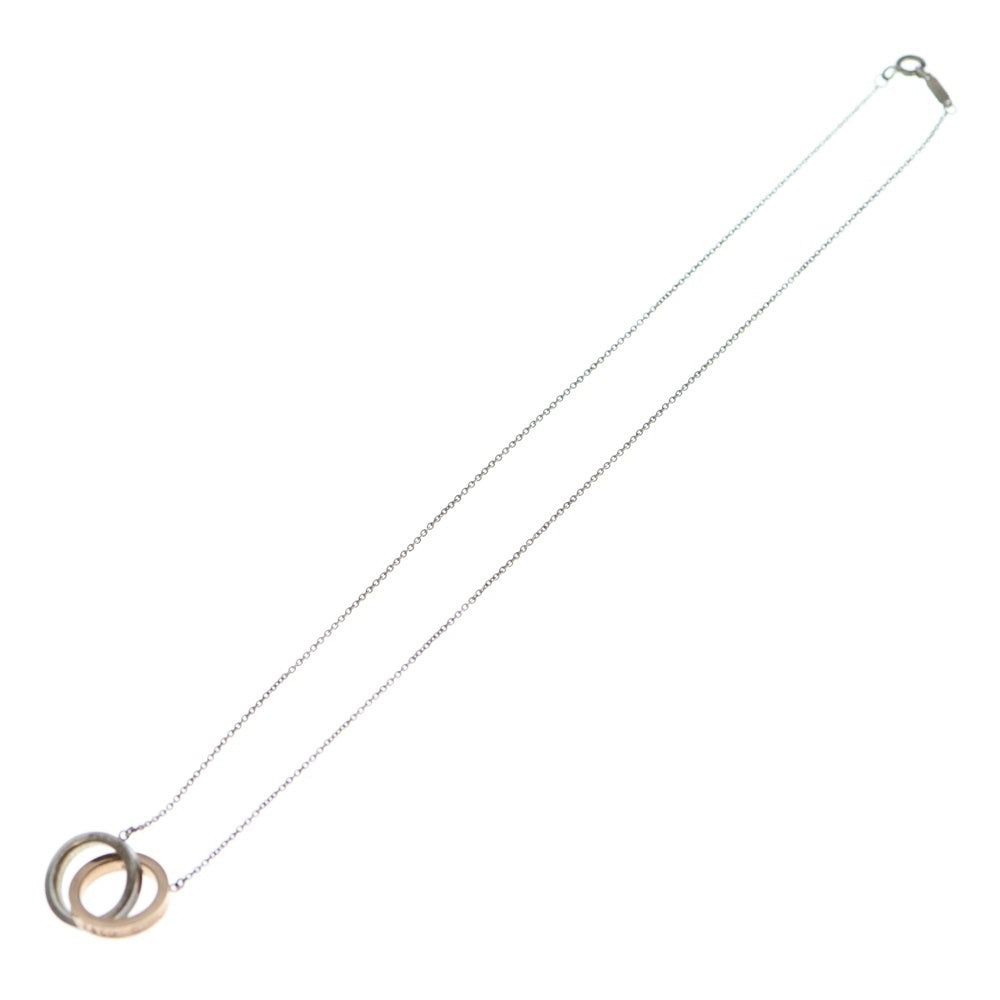 TIFFANY & Co.(ティファニー) インターロッキング サークル チェーン ネックレス シルバー/ゴールド レディース