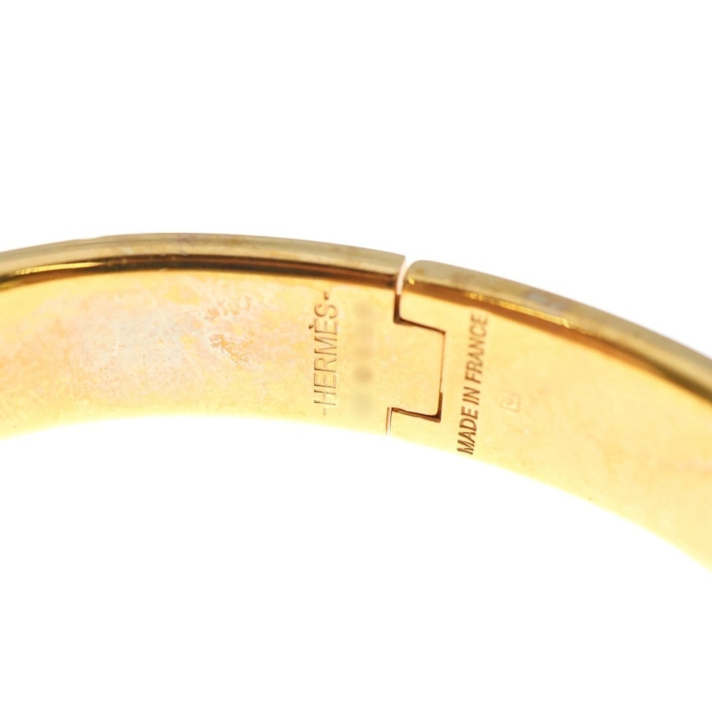 HERMES(エルメス) クリックH バングル ブレスレット エナメル ゴールド×パープル