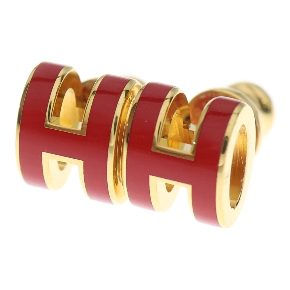HERMES(エルメス) ポップアッシュH ミニ ピアス レッド×ゴールド ルージュヴィフ×ゴールド