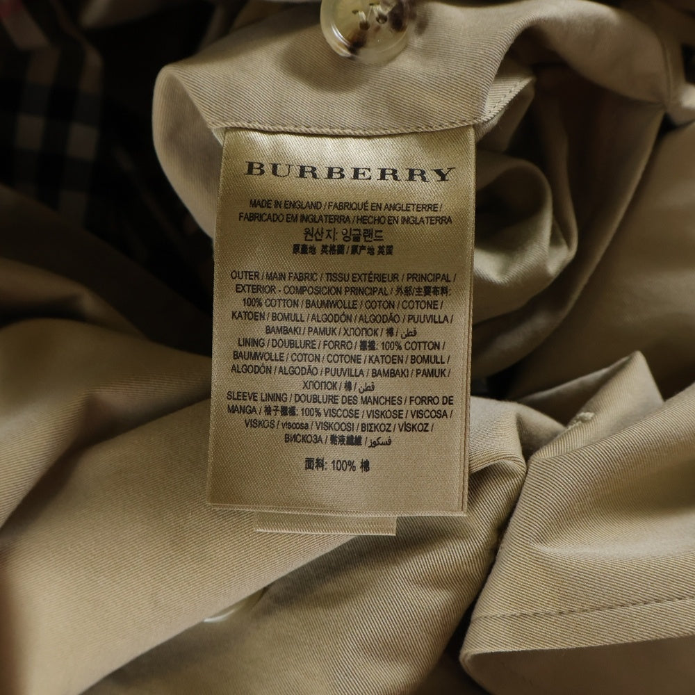 BURBERRY(バーバリー) WESTMINSTER ウエストミンスター 裏地ノバチェック総柄 コットン トレンチ ロング コート ベージュ 4073478