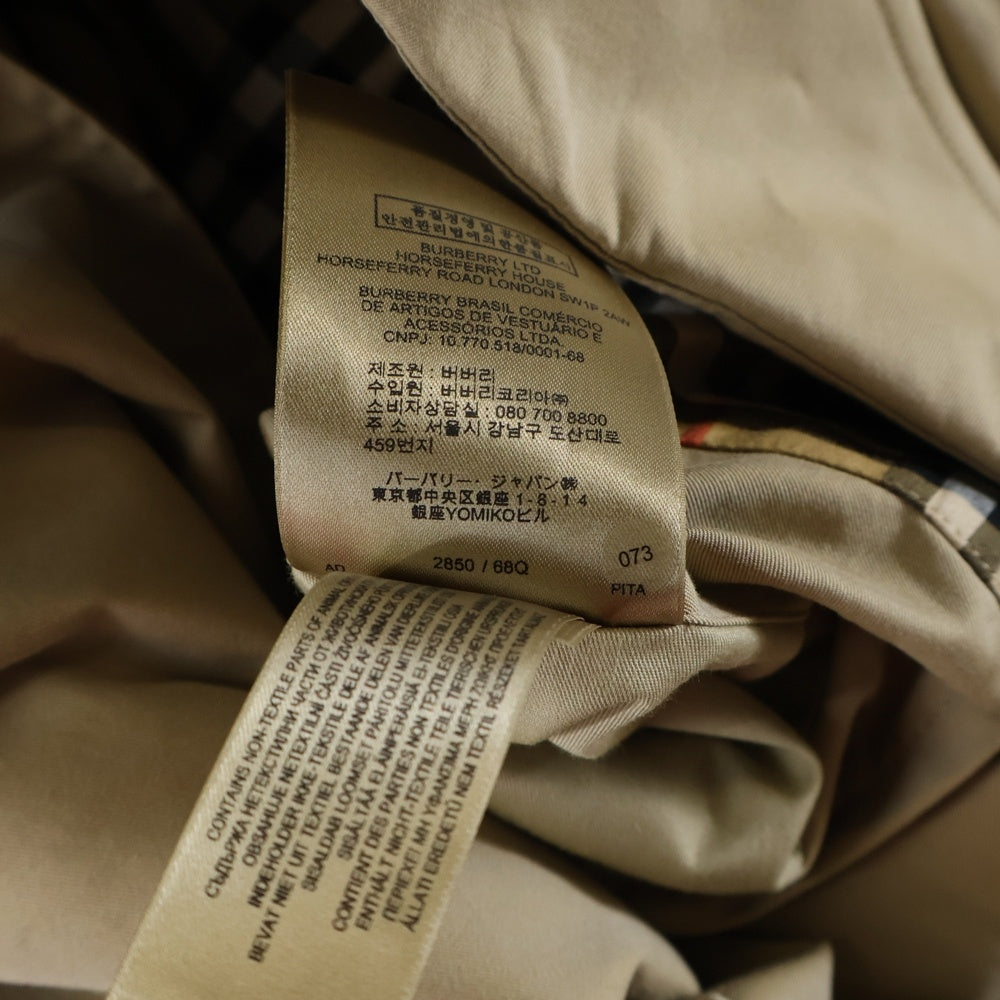BURBERRY(バーバリー) WESTMINSTER ウエストミンスター 裏地ノバチェック総柄 コットン トレンチ ロング コート ベージュ 4073478