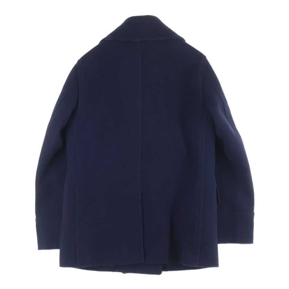 BURBERRY(バーバリー) メルトンウール ダブルブレスト ピーコート ネイビー