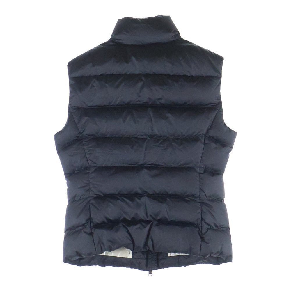 PRADA(プラダ) 20AW トライアングルロゴプレート スタンドカラー ジップアップ ダウンベスト ブラック レディース 290546