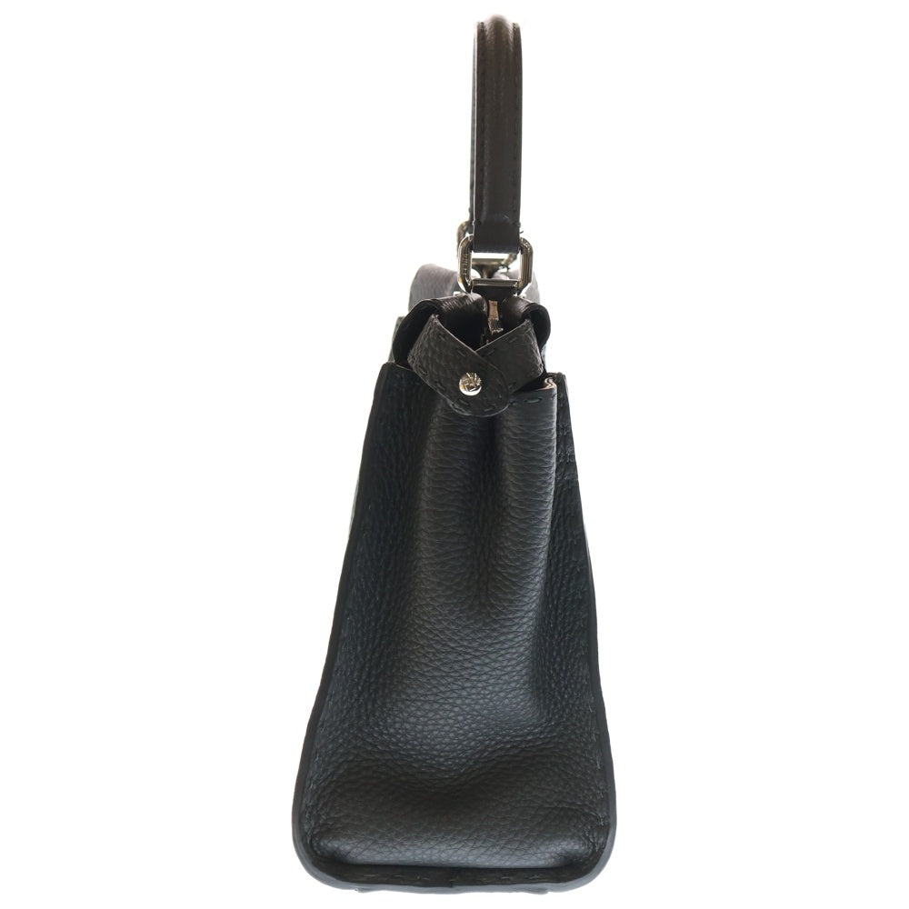 FENDI(フェンディ) ピーカブー セレリア レギュラー 2WAYバッグ ハンドバッグ ショルダーバッグ グレー レザー シルバー金具 レディース