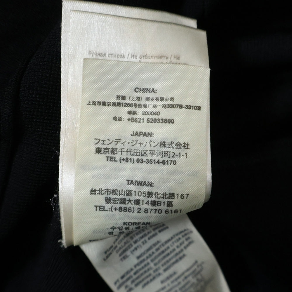 FENDI(フェンディ) カットアウトデザイン レーヨンニット ノースリーブ ミディアムワンピース ブラック レディース FZD597