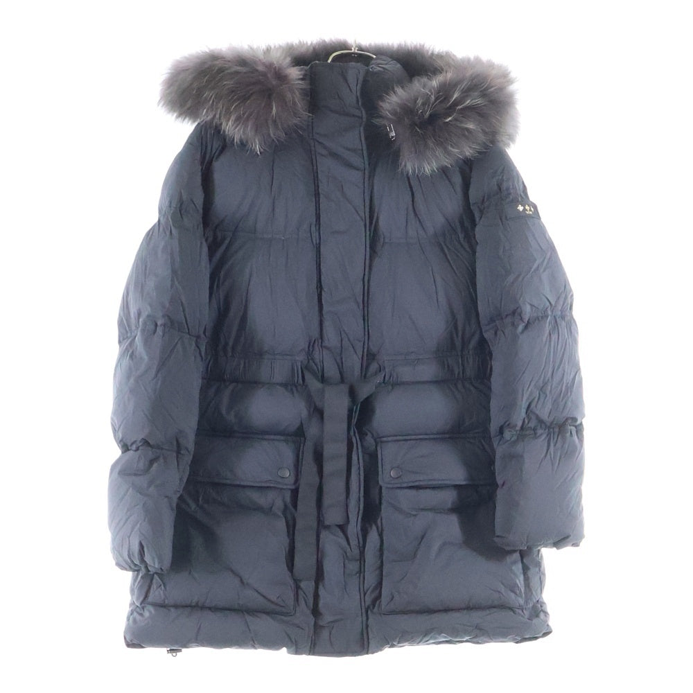 TATRAS(タトラス) 20AW MADEIRA マデイラ ラクーンファー ナイロン ダウンジャケット ダウンコート ブラック LTK20A4210 レディース