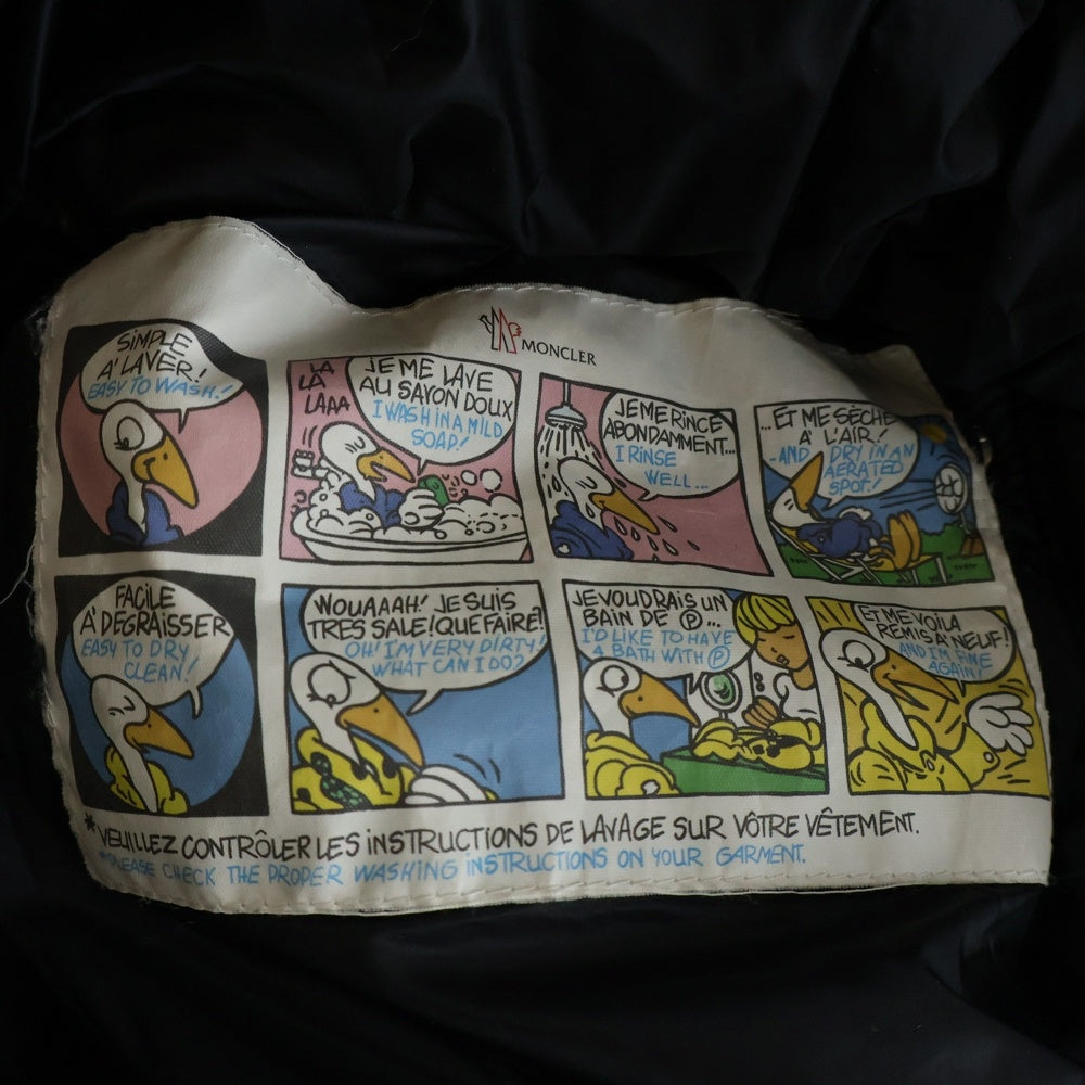 MONCLER(モンクレール) 18AW HERMIFUR GIUBBOTTO エルミファー リアルファー付 ジップアップダウンジャケット ダウンコート レディース ブラック D20934990015