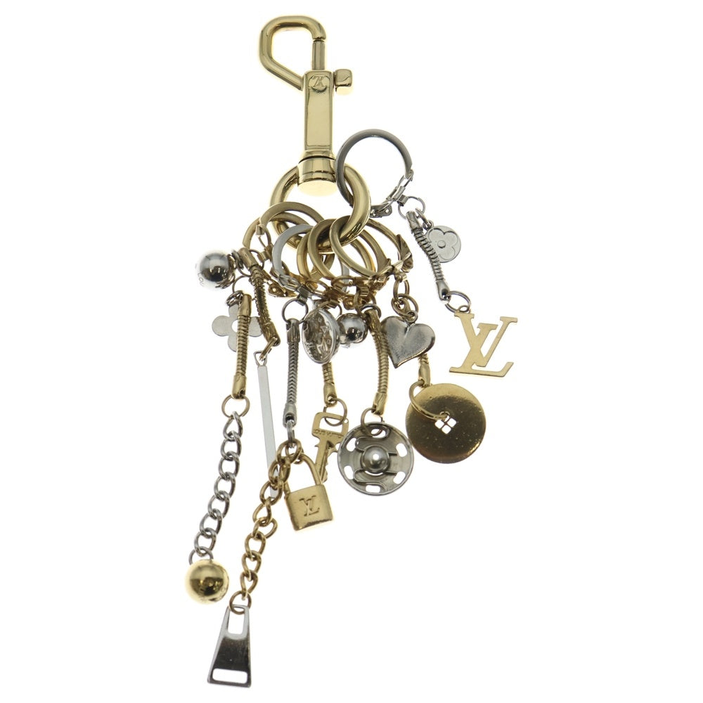 LOUIS VUITTON(ルイヴィトン) 8連チャーム キーホルダー ゴールド×シルバー GP