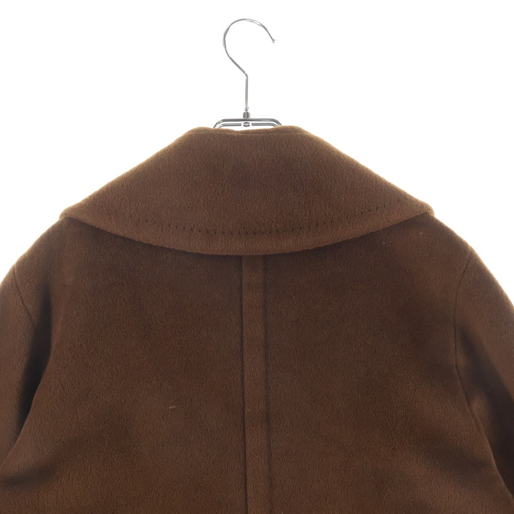 Max Mara(マックスマーラ) カシミヤ混 ウール ダブルブレスト チェスターコート ブラウン レディース