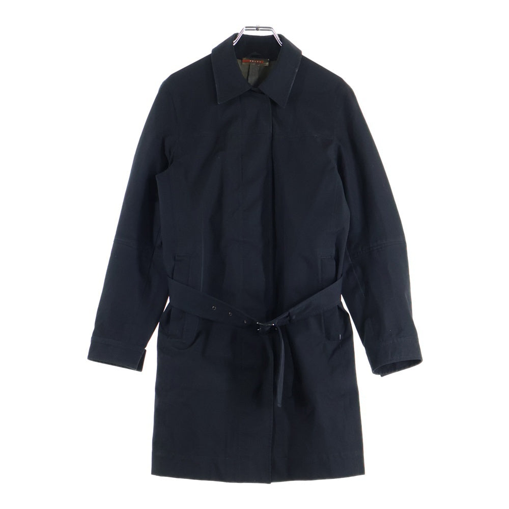 PRADA SPORT(プラダ スポーツ) GORE-TEX ゴアテックス ラバーロゴ ナイロン混 ジップアップ ステンカラー ジャケット ブラック 108276 5N9 レディース