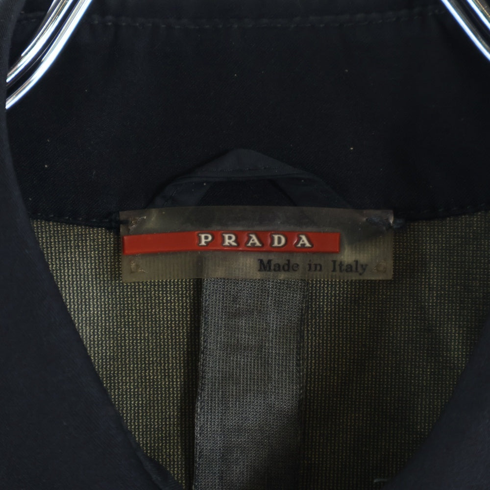 PRADA SPORT(プラダ スポーツ) GORE-TEX ゴアテックス ラバーロゴ ナイロン混 ジップアップ ステンカラー ジャケット ブラック 108276 5N9 レディース