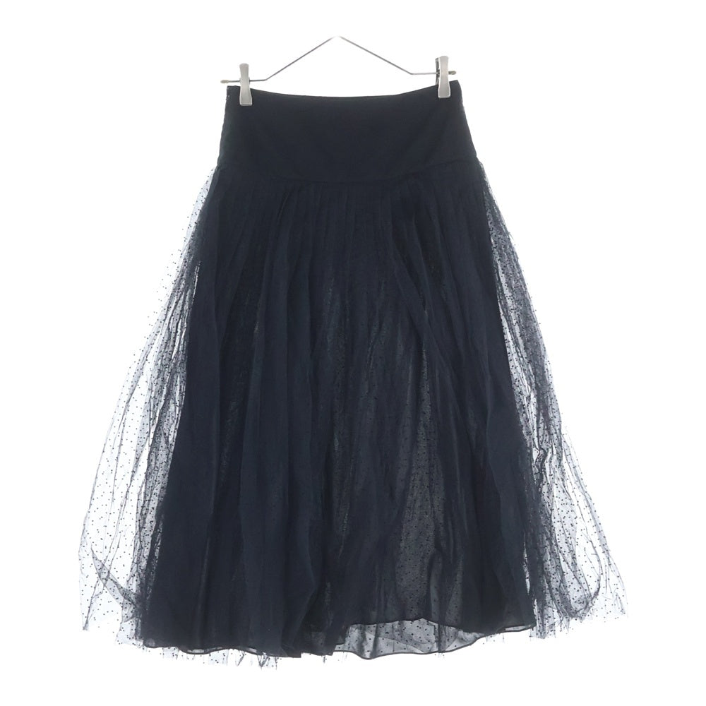 DIOR(ディオール) プリュムティ チュール レイヤード プリーツ ミディアム フレア スカート ブラック レディース 841J50A8810