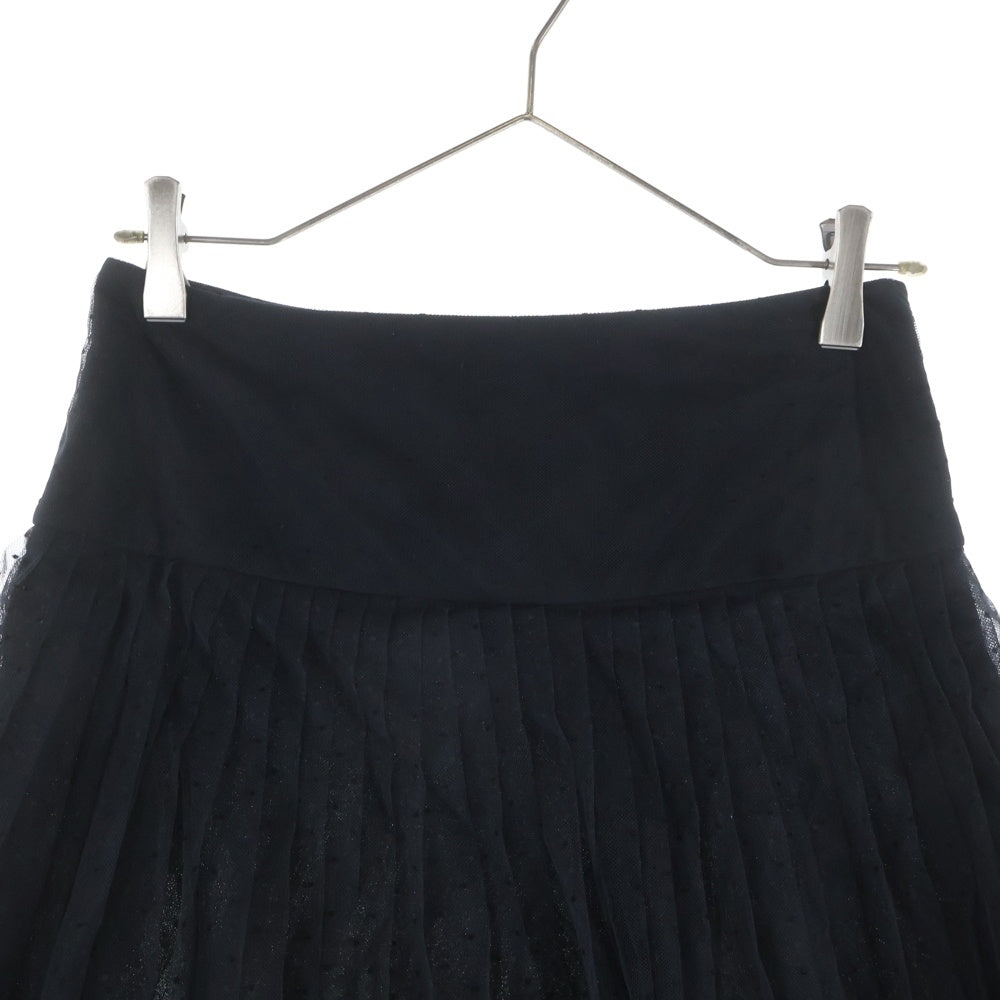 DIOR(ディオール) プリュムティ チュール レイヤード プリーツ ミディアム フレア スカート ブラック レディース 841J50A8810