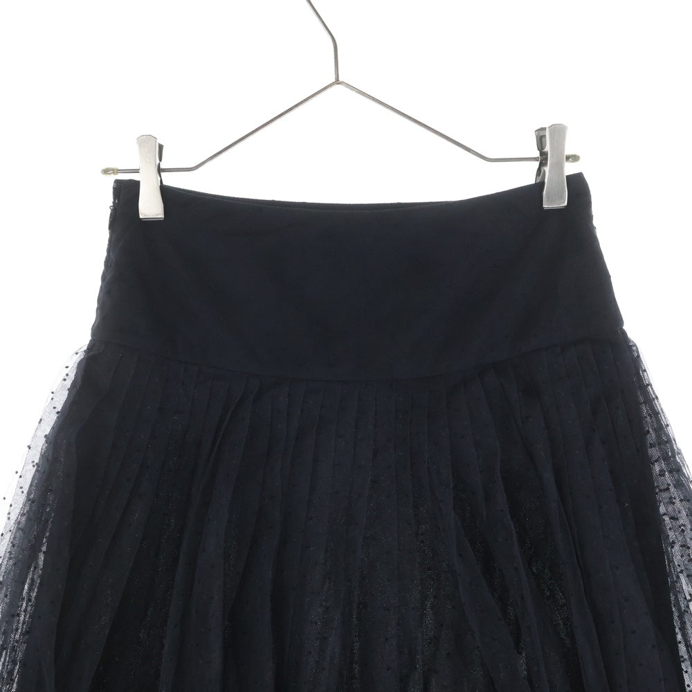 DIOR(ディオール) プリュムティ チュール レイヤード プリーツ ミディアム フレア スカート ブラック レディース 841J50A8810