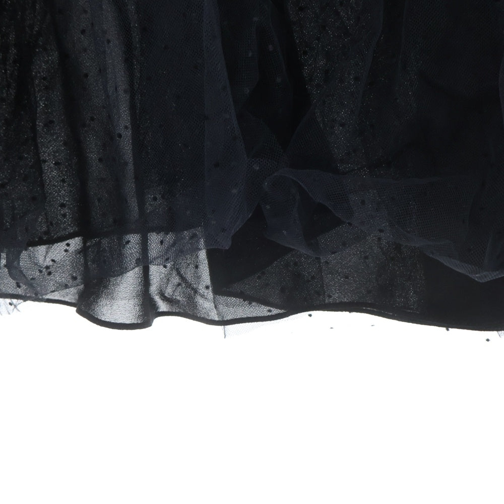 DIOR(ディオール) プリュムティ チュール レイヤード プリーツ ミディアム フレア スカート ブラック レディース 841J50A8810