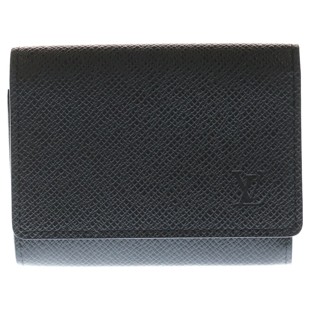 LOUIS VUITTON(ルイヴィトン) タイガ アンヴェロップ 名刺入れ カードケース 小物入れ ブラック レザー M64595 レディース