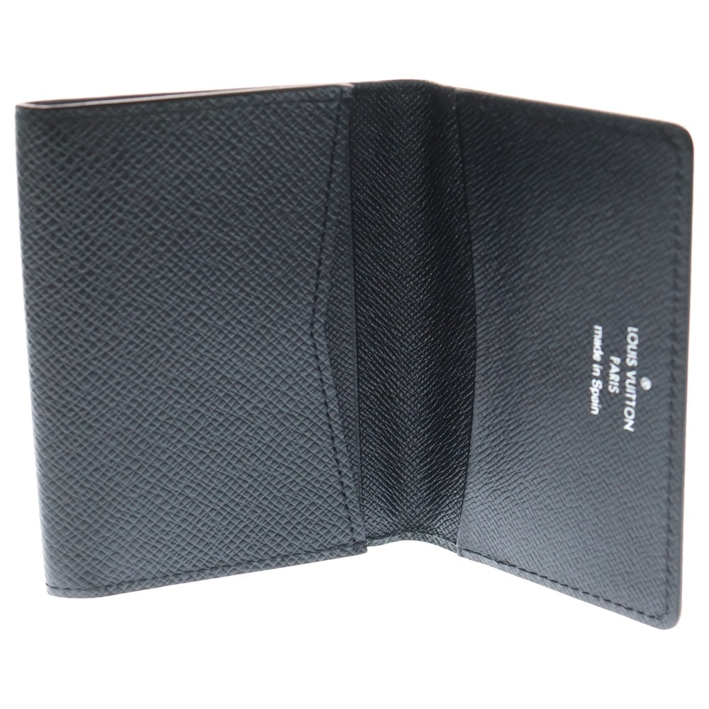 LOUIS VUITTON(ルイヴィトン) タイガ アンヴェロップ 名刺入れ カードケース 小物入れ ブラック レザー M64595 レディース