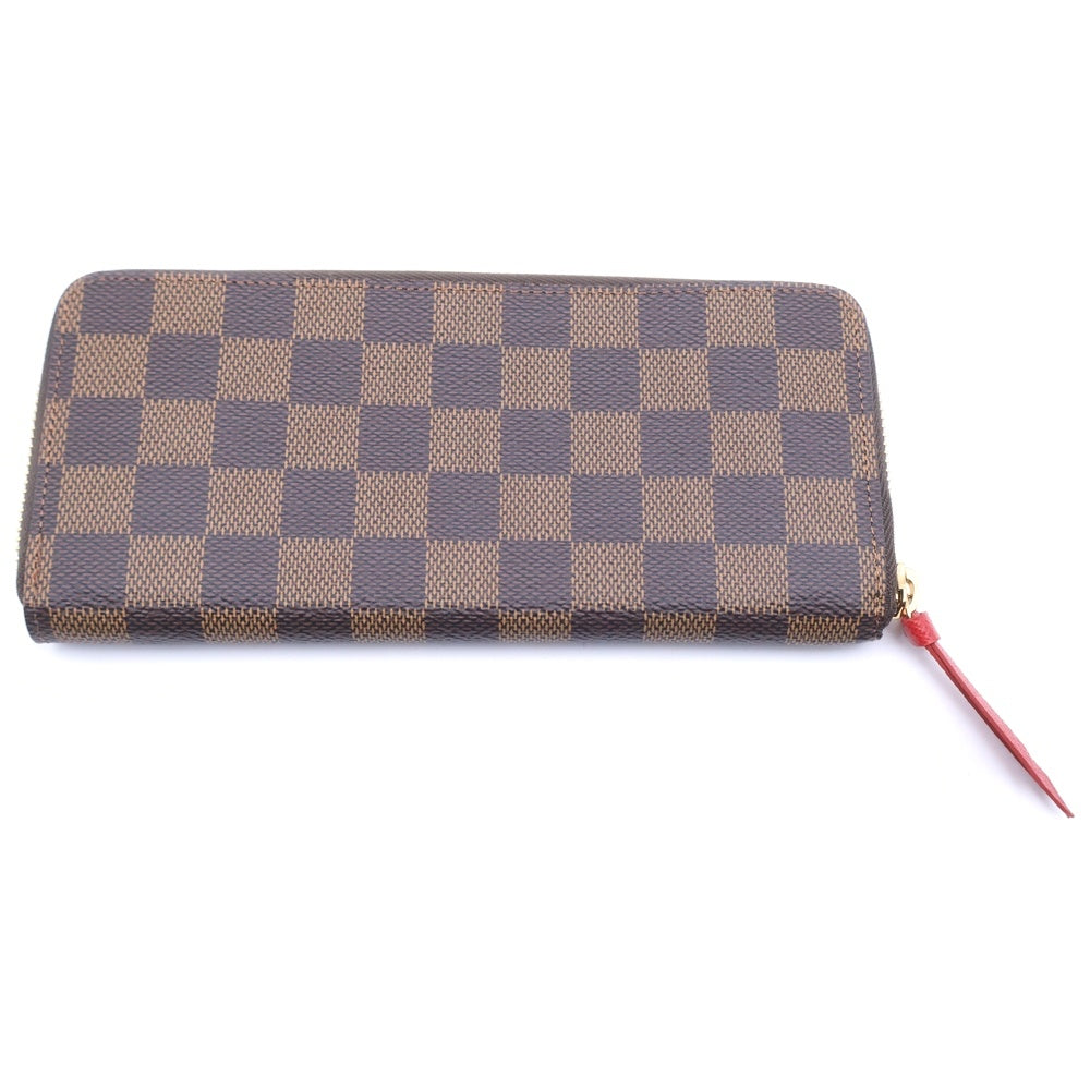 LOUIS VUITTON(ルイヴィトン) ダミエ ポルトフォイユクレマンス スリーズ ブラウン×レッド PVC 長財布 ウォレット N60534