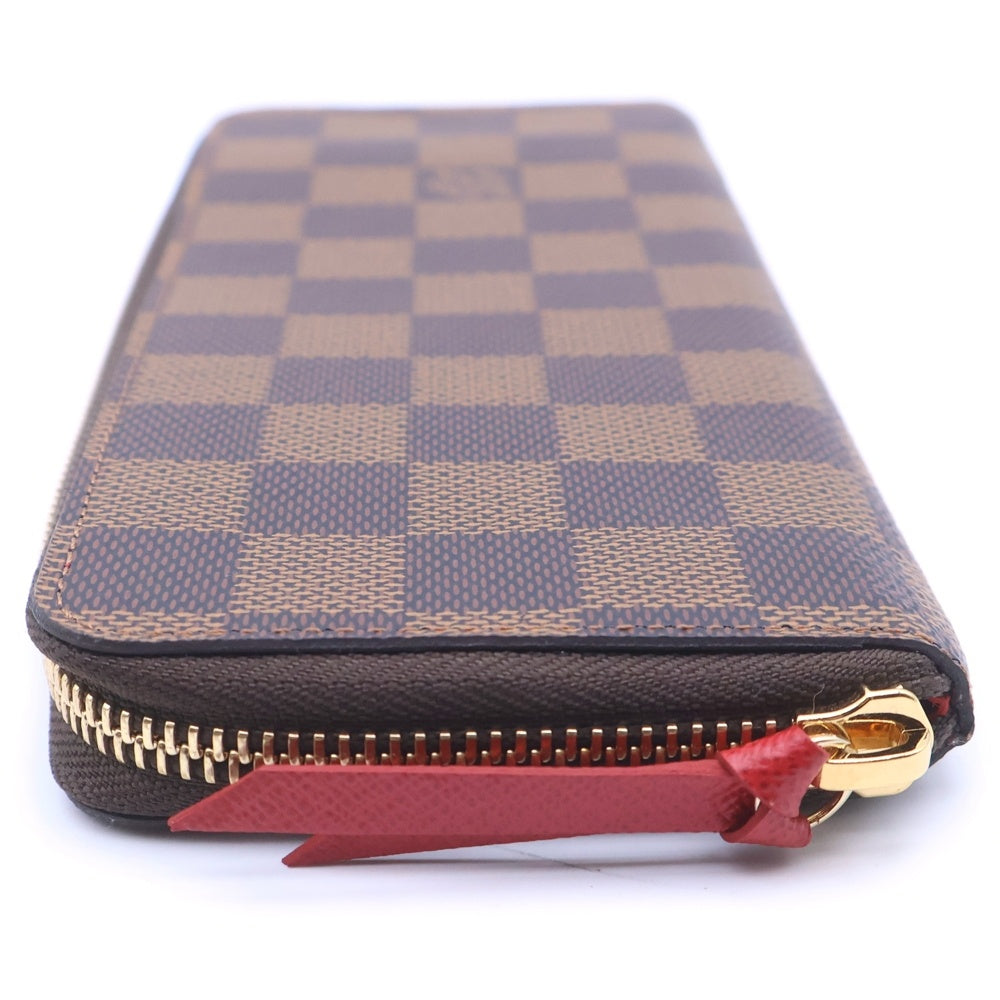 LOUIS VUITTON(ルイヴィトン) ダミエ ポルトフォイユクレマンス スリーズ ブラウン×レッド PVC 長財布 ウォレット N60534