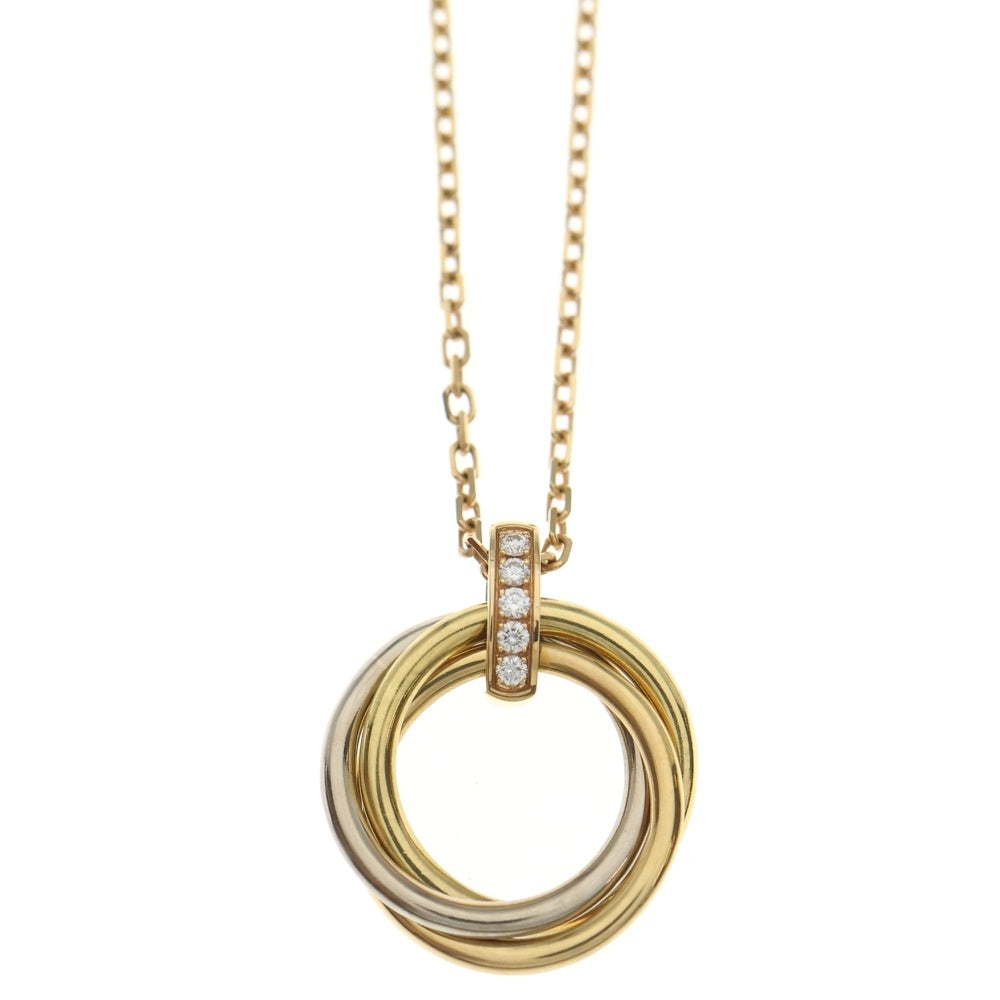 Cartier(カルティエ) トリニティ 5Pダイヤチェーンネックレス イエローゴールド/ピンクゴールド/ホワイトゴールド Au750YG/PG/WG B7058700