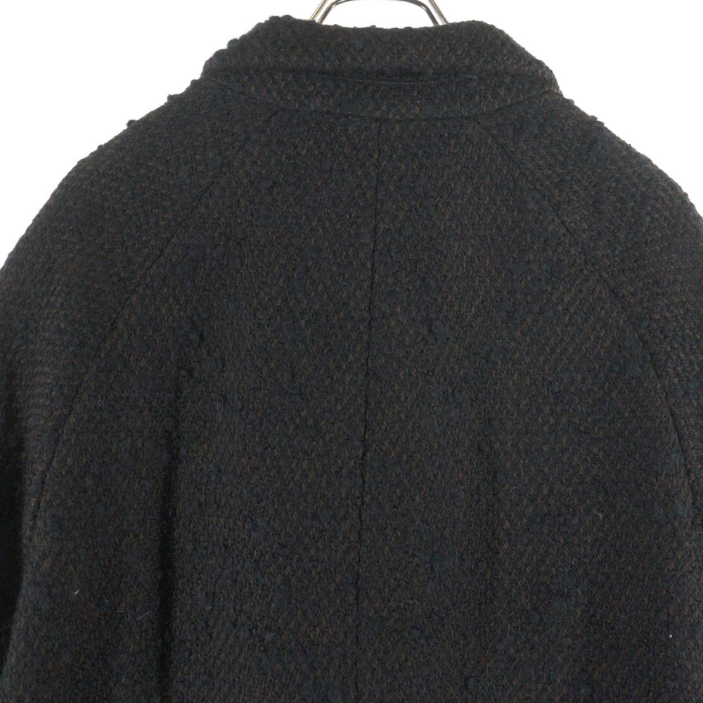 PRADA(プラダ) ウールツイード 3B チェスター ロング コート ブラウン/ブラック