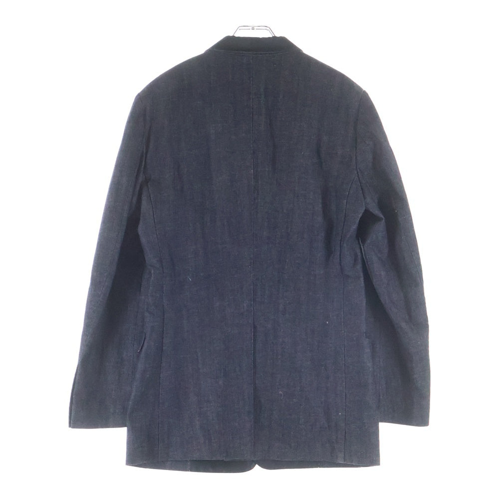 DOLCE & GABBANA(ドルチェアンドガッバーナ) シルクサテン ラペル ショールカラー デニム 1B テーラード スモーキングジャケット タキシード インディゴ G2775D