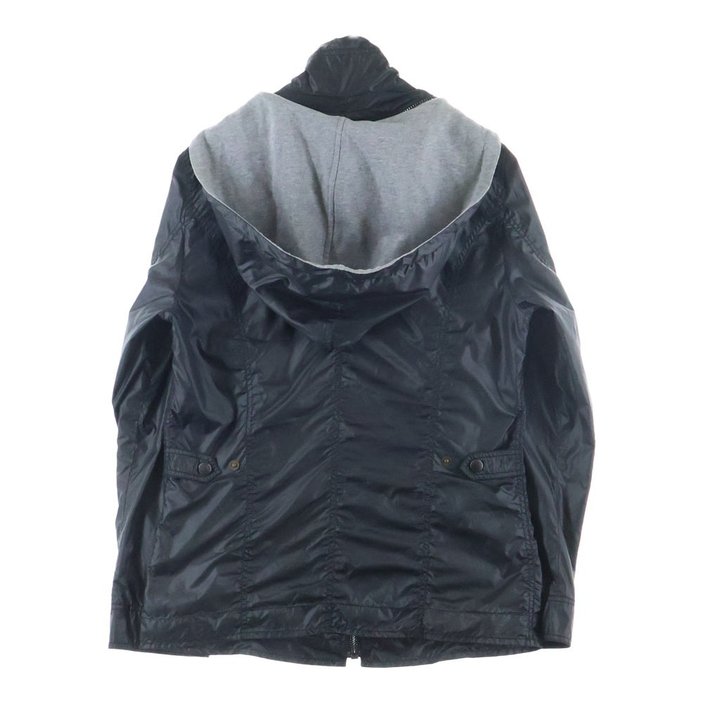 DOLCE & GABBANA(ドルチェアンドガッバーナ) マルチポケット ナイロン ジップアップ フーデッド ジャケット ブラック G9745T/FUMG5