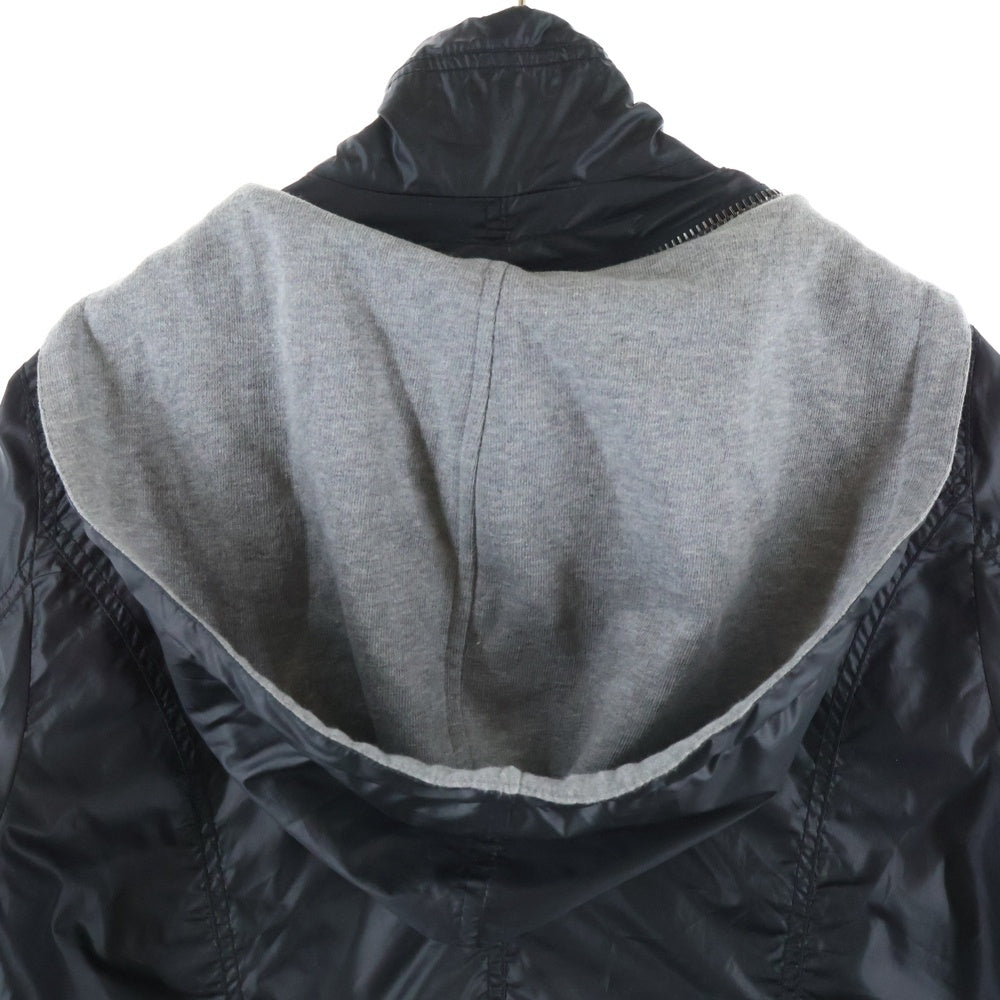 DOLCE & GABBANA(ドルチェアンドガッバーナ) マルチポケット ナイロン ジップアップ フーデッド ジャケット ブラック G9745T/FUMG5