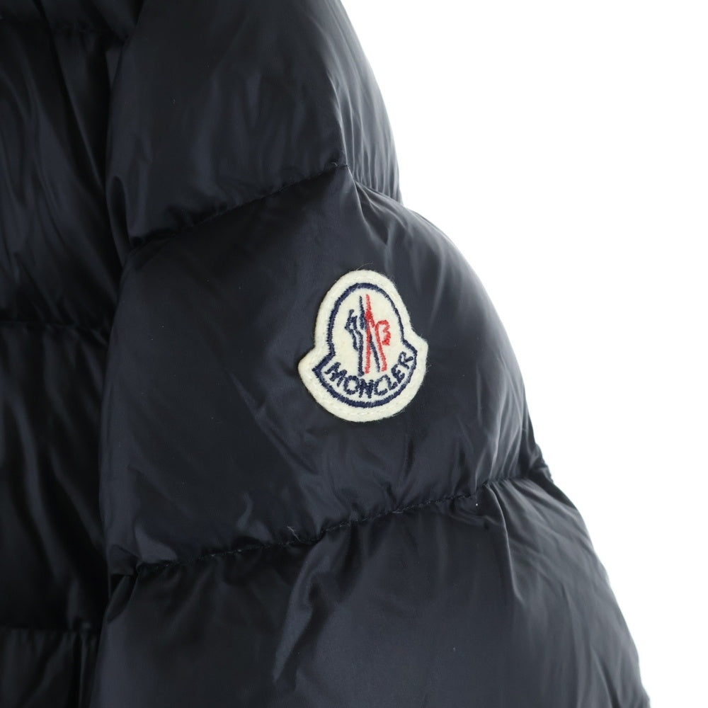 MONCLER(モンクレール) 15AW HERMINE エルミンヌ ワッペンロゴ フーデッド ジップアップ ダウン ロング ジャケット コート ブラック レディース A20934933905 53048
