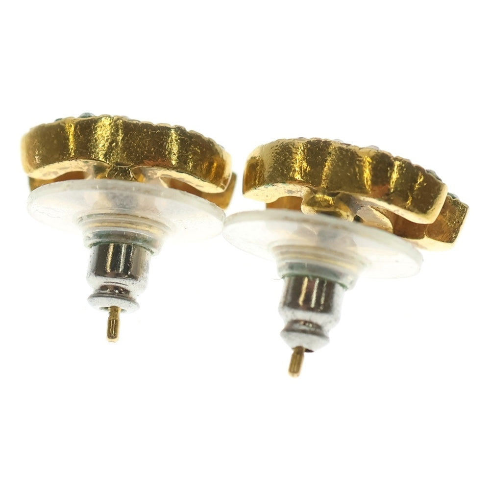 CHANEL(シャネル) ココマークピアス ラインストーン ゴールド GP レディース