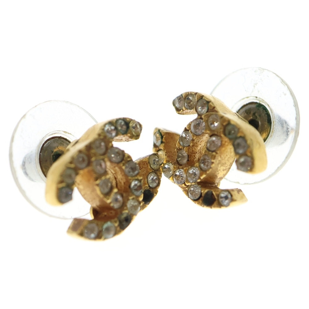 CHANEL(シャネル) ココマークピアス ラインストーン ゴールド GP レディース