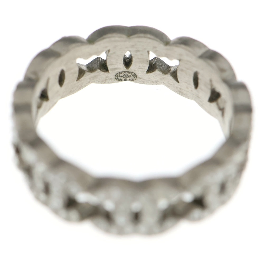 CHANEL(シャネル) ココマークリング ラインストーン 指輪 シルバー レディース