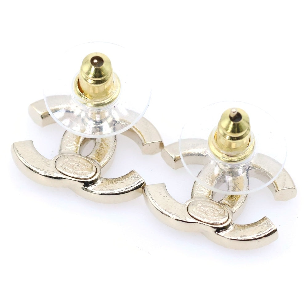 CHANEL(シャネル) ココマーク ラインストーン ラメ ピアス ゴールド