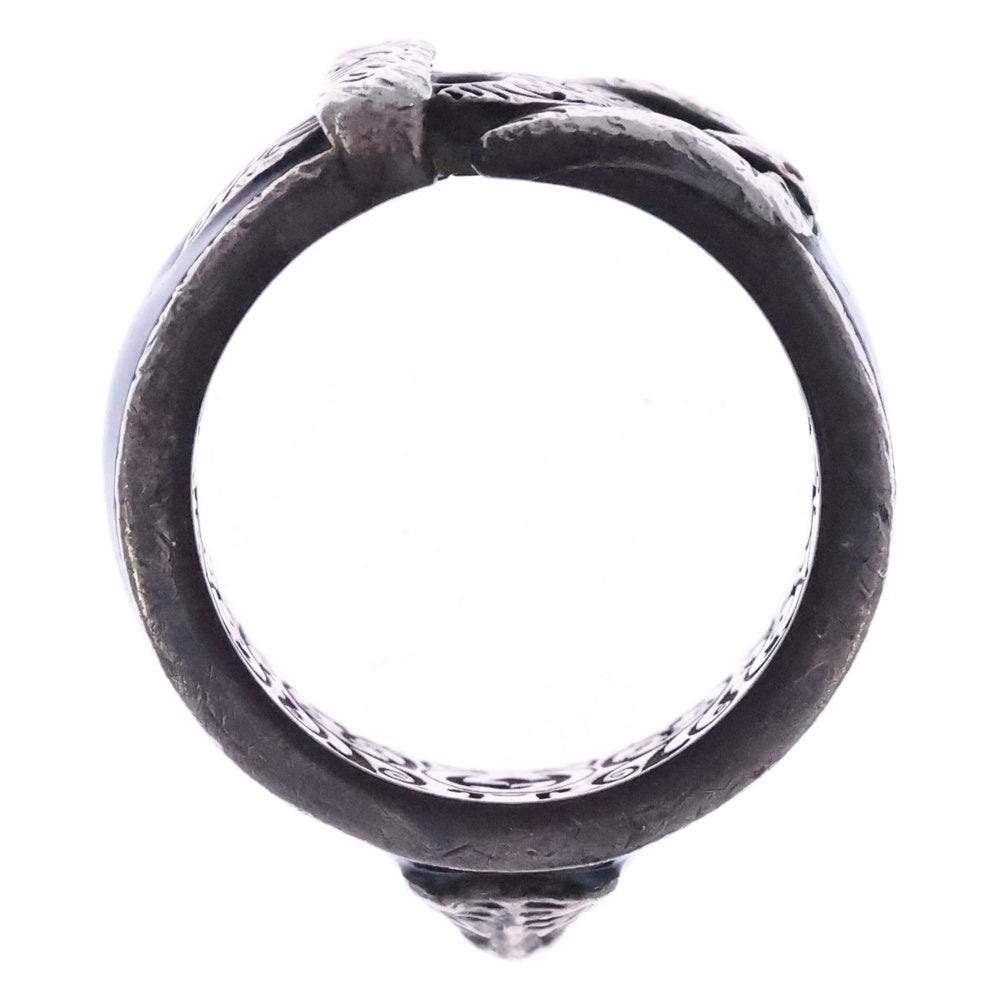 GUCCI(グッチ) ガーデン ブルーエナメルシルバーリング 指輪 Ag925 11.6g 18号 498500