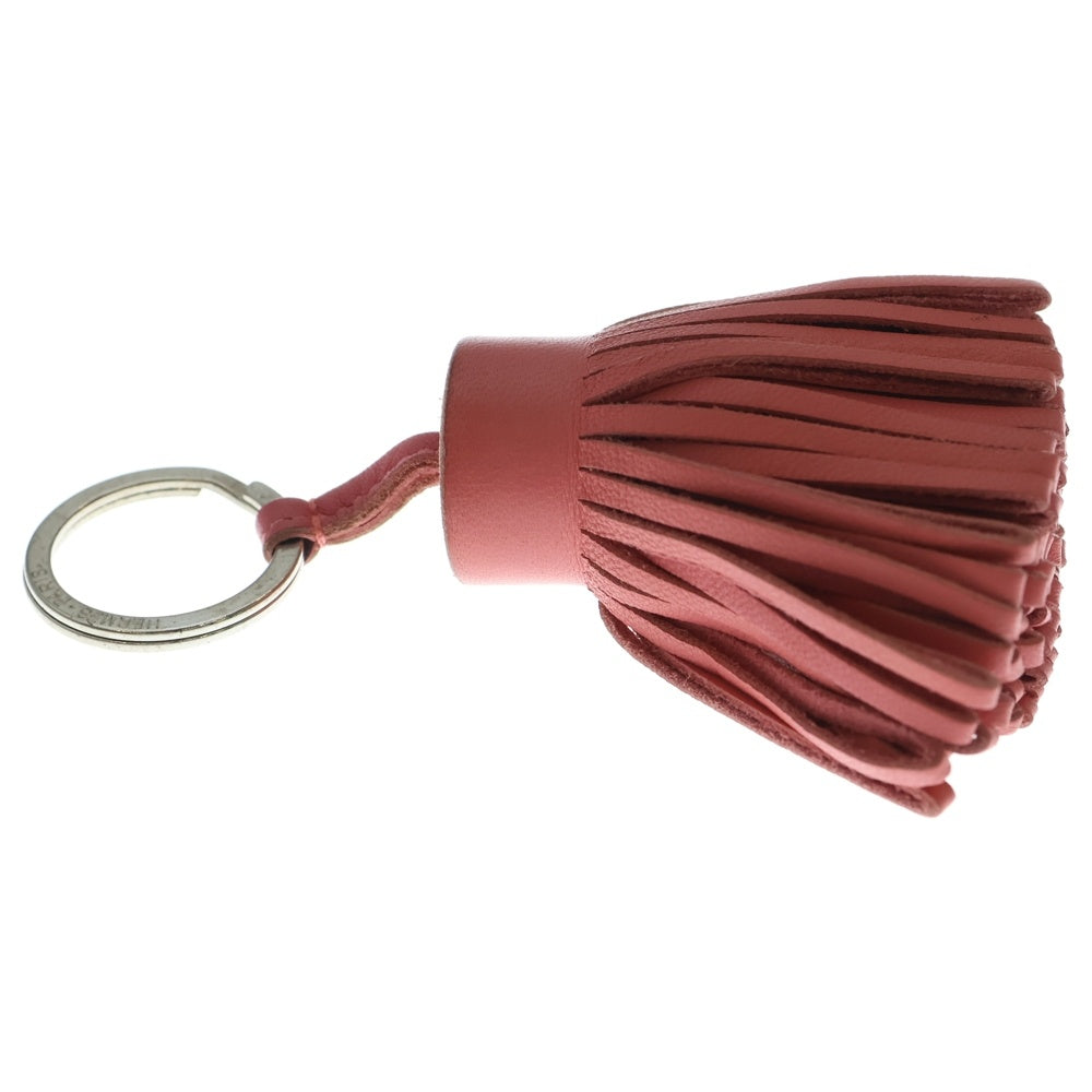 HERMES(エルメス) カルメン キーチャーム バッグチャーム キーリング ピンク レザー アニョーミロ シルバー金具 レディース