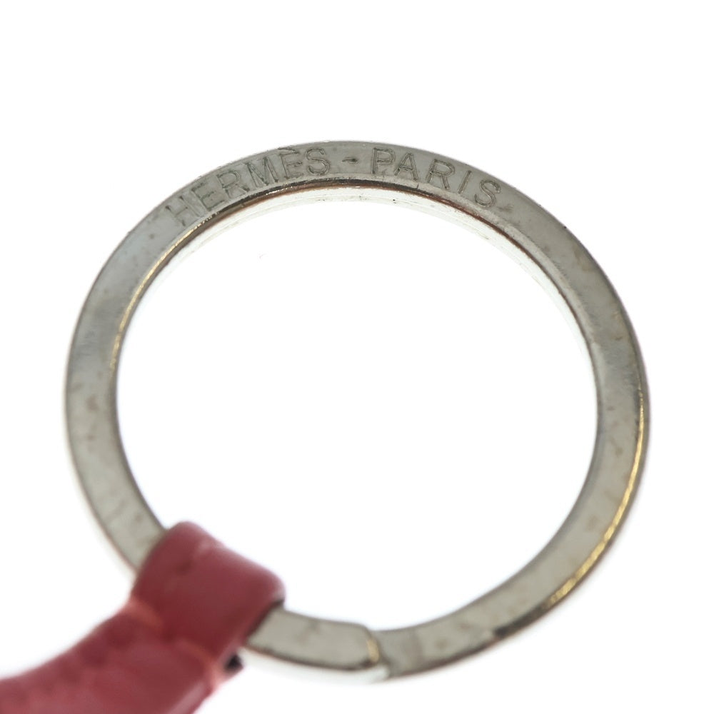 HERMES(エルメス) カルメン キーチャーム バッグチャーム キーリング ピンク レザー アニョーミロ シルバー金具 レディース