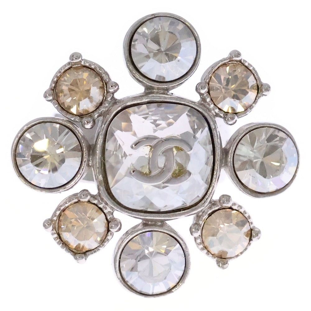 CHANEL(シャネル) ココマーク ラインストーン リング 指輪 シルバー レディース