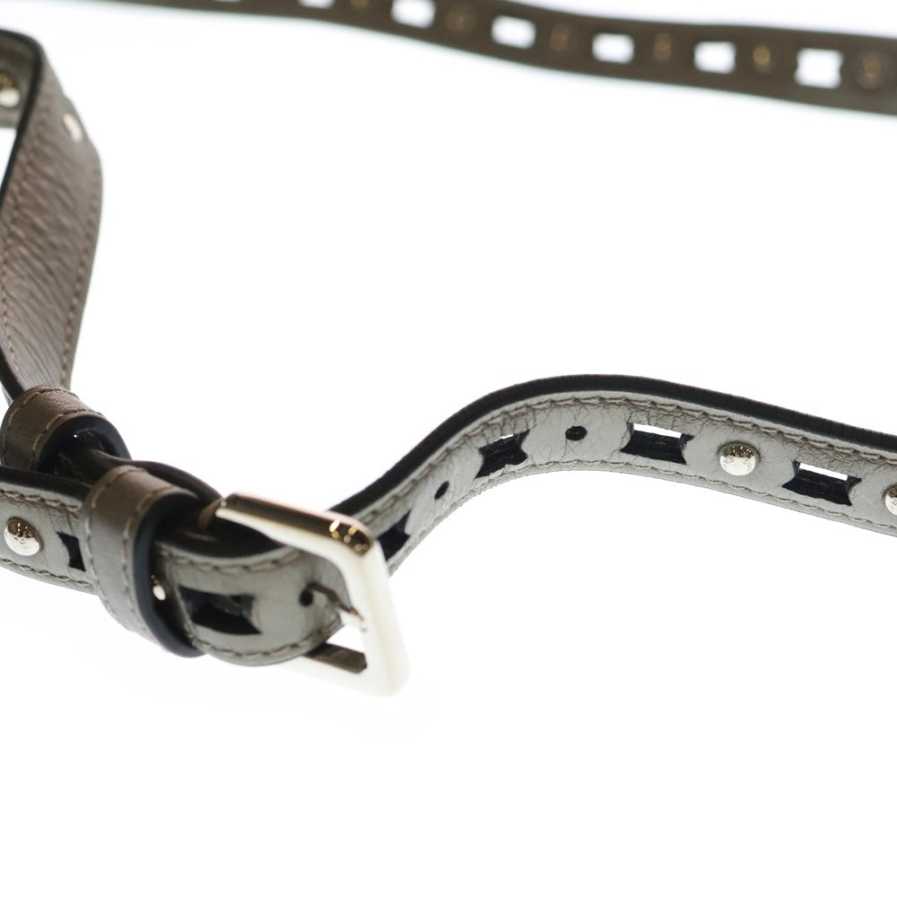 LOEWE(ロエベ) ヘリテージ ショルダーバッグ メタリックシルバー レザー レディース