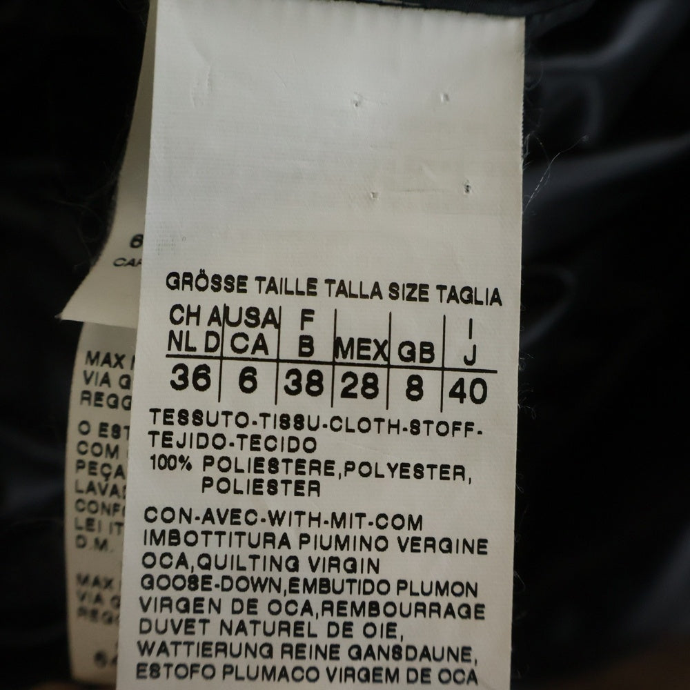 Max Mara(マックスマーラ) ショールカラー スナップボタン ダウン ロング ジャケット コート ブラック レディース