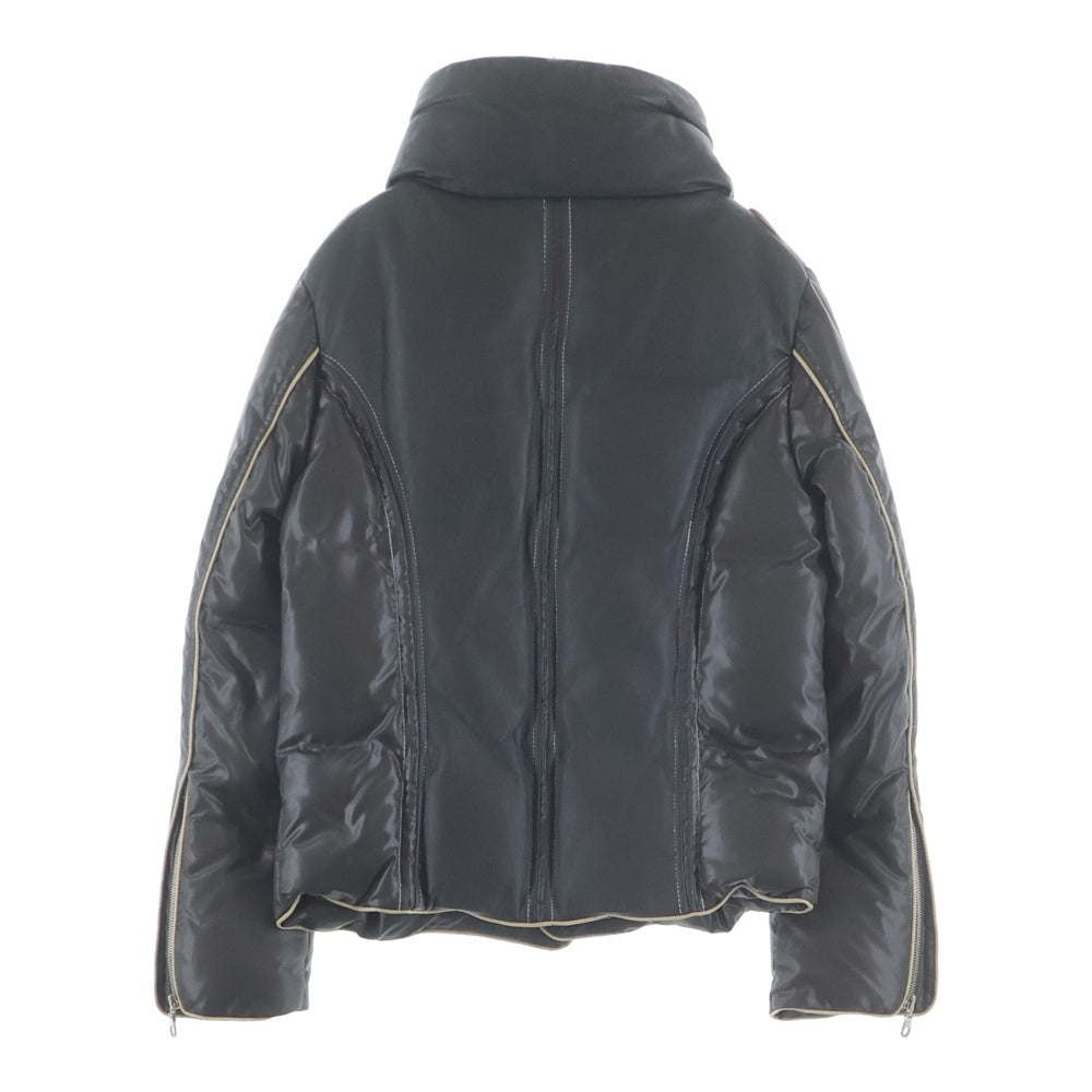 D him DOUBLE STANDARD CLOTHING(ダブルスタンダードクロージング) レザー切替ポリエステルダウンジャケット グレー 7556093