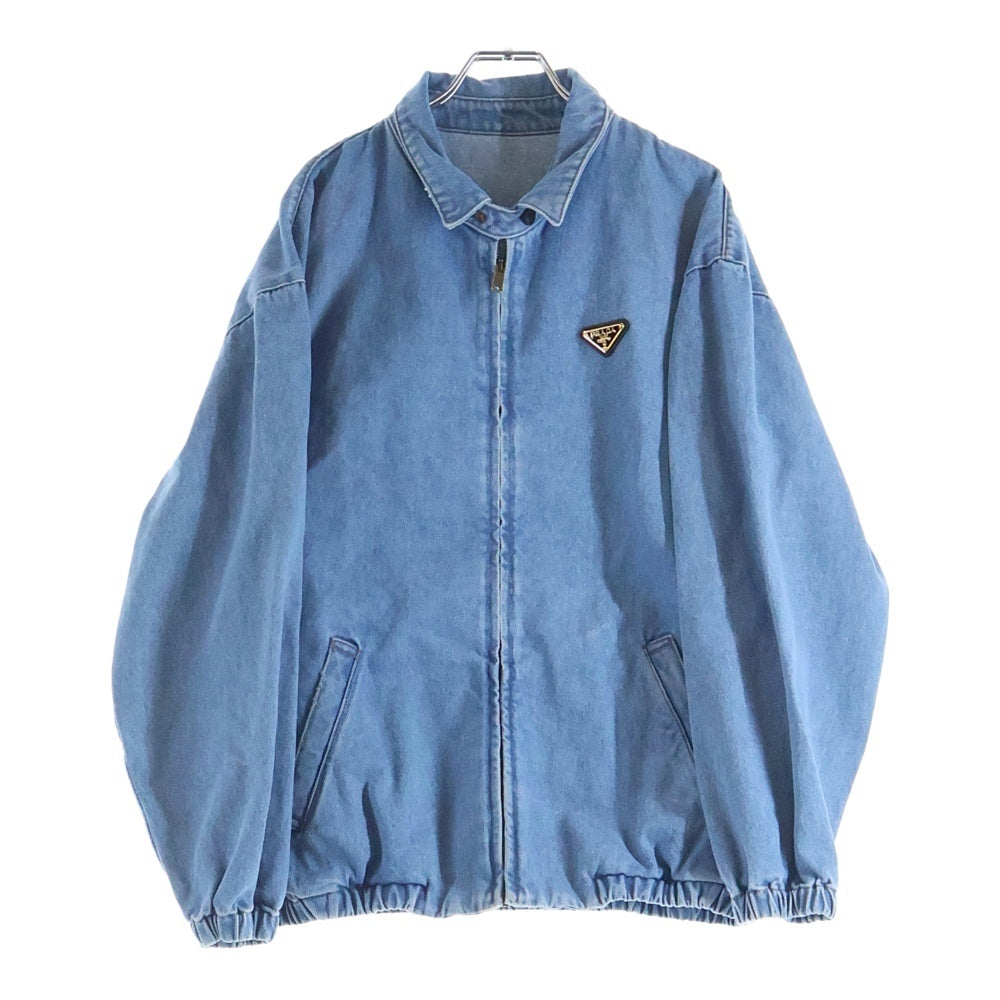 PRADA(プラダ) トライアングルロゴ デニムトラッカージャケット ブルゾン ブルー GFB310