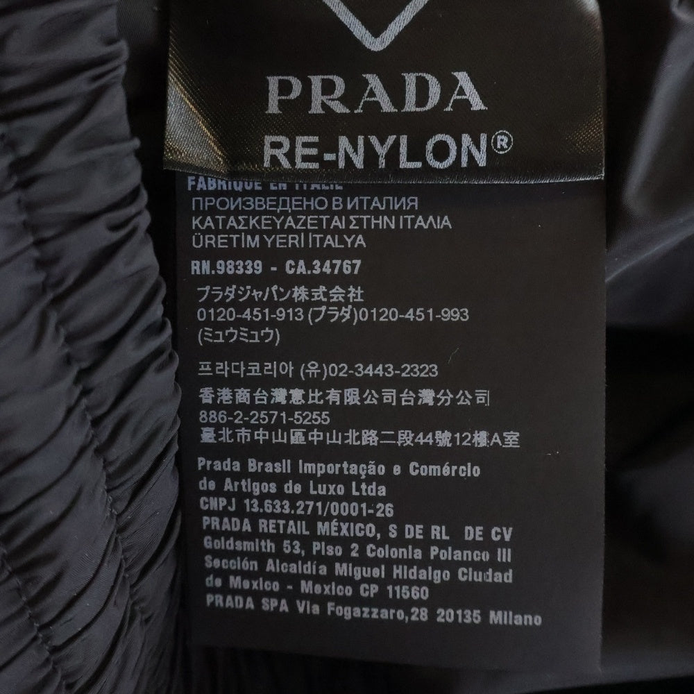 PRADA(プラダ) Re-Nylon トライアングルロゴプレート付ナイロンロングスカート ブラック 21X951 レディース