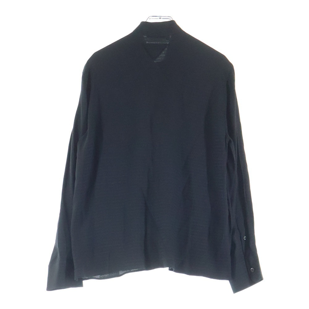 PRADA(プラダ) トライアングルロゴ シルクボウタイ長袖シャツ ブラック P472F