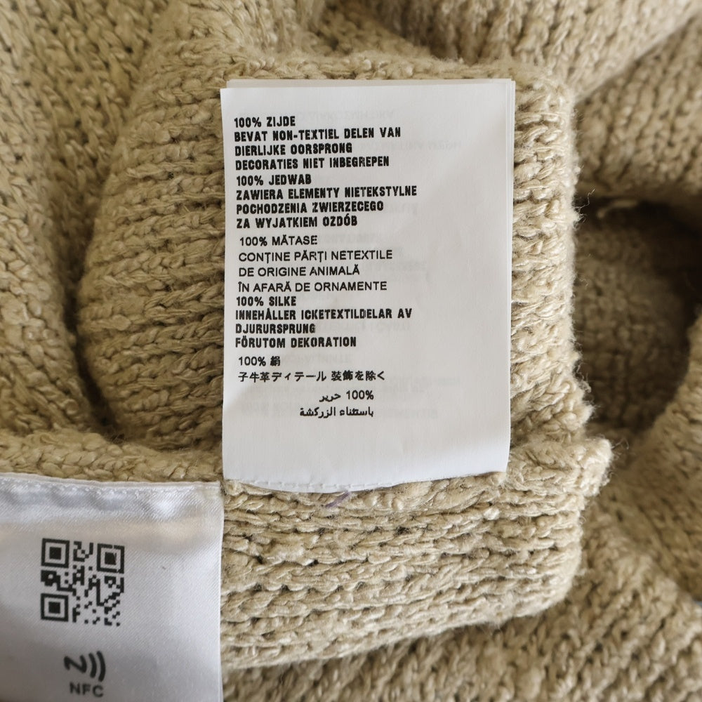 PRADA(プラダ) ブークレ シルクニット タイト ロング スカート ベージュ レディース