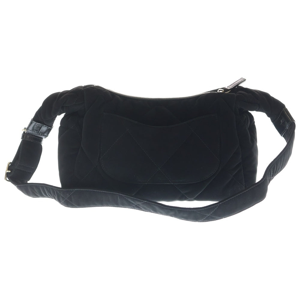 CHANEL(シャネル) ココ ネージュ コレクション ラージ ボーリング バッグ ブラック ナイロン ゴールド金具 レディース