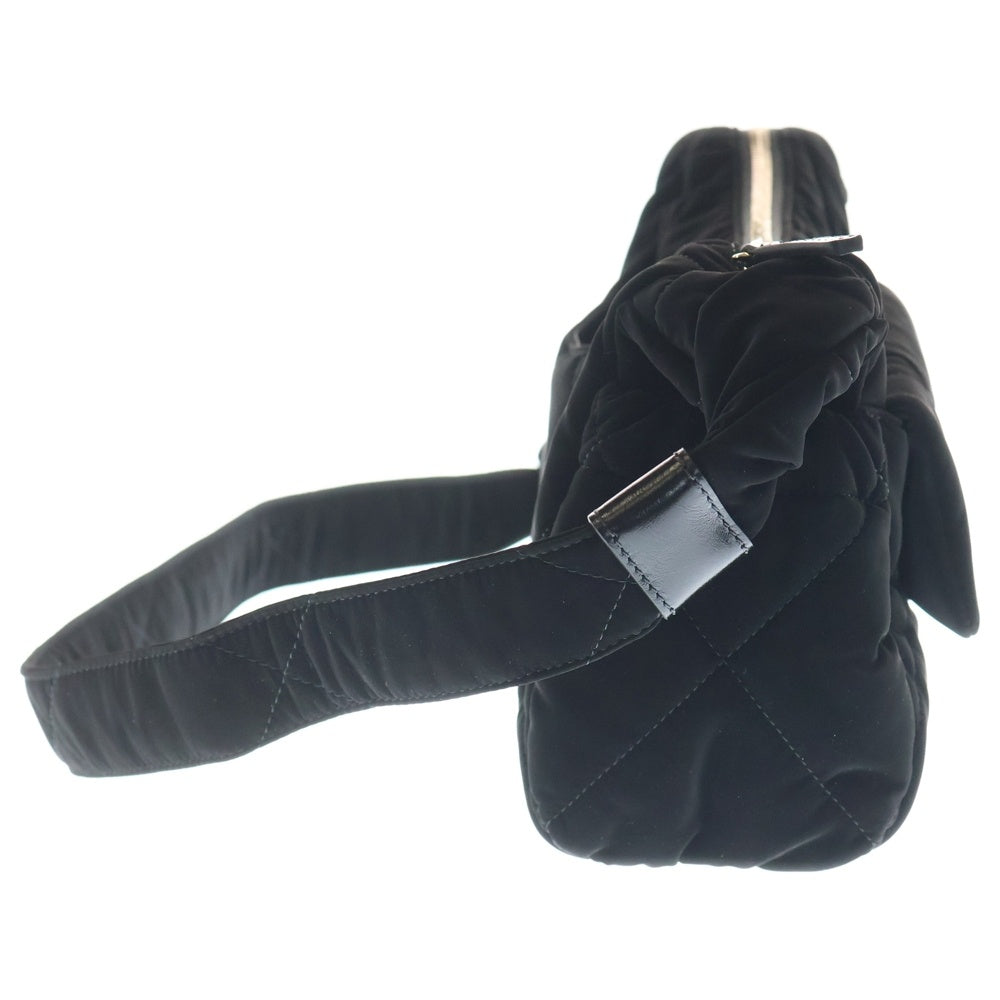 CHANEL(シャネル) ココ ネージュ コレクション ラージ ボーリング バッグ ブラック ナイロン ゴールド金具 レディース